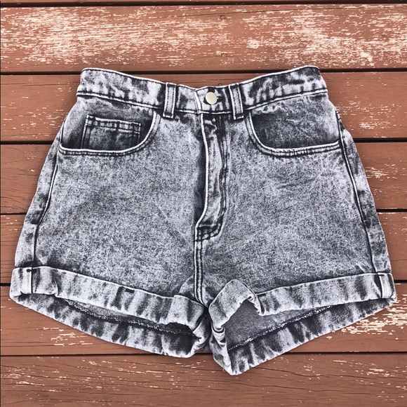 American Apparel Pants - American Apparel High-Waisted Jean Shorts